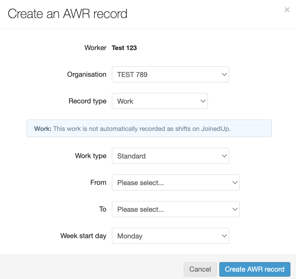 adding awr record to workers profiles 2