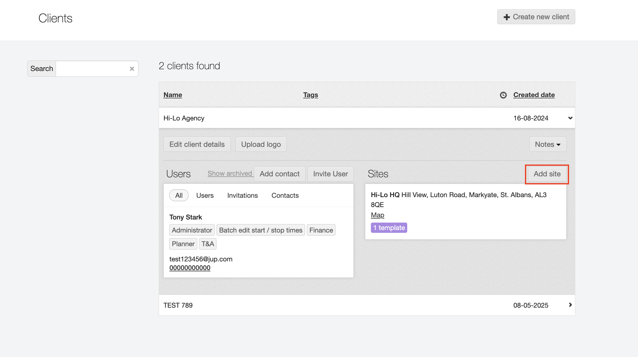 adding sites agency view 2