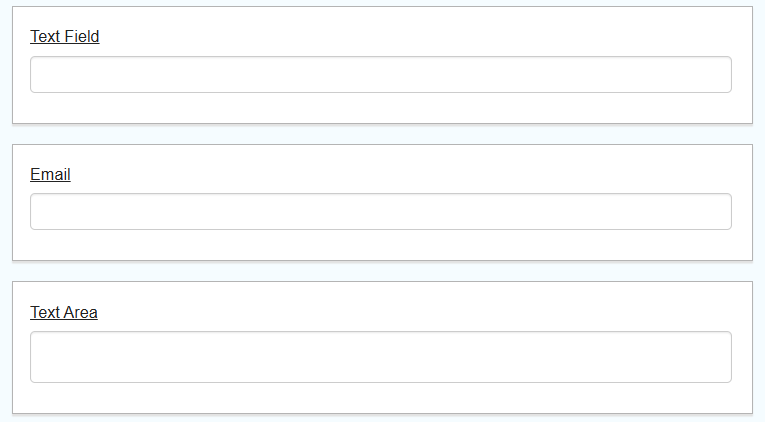 Text Field in a form