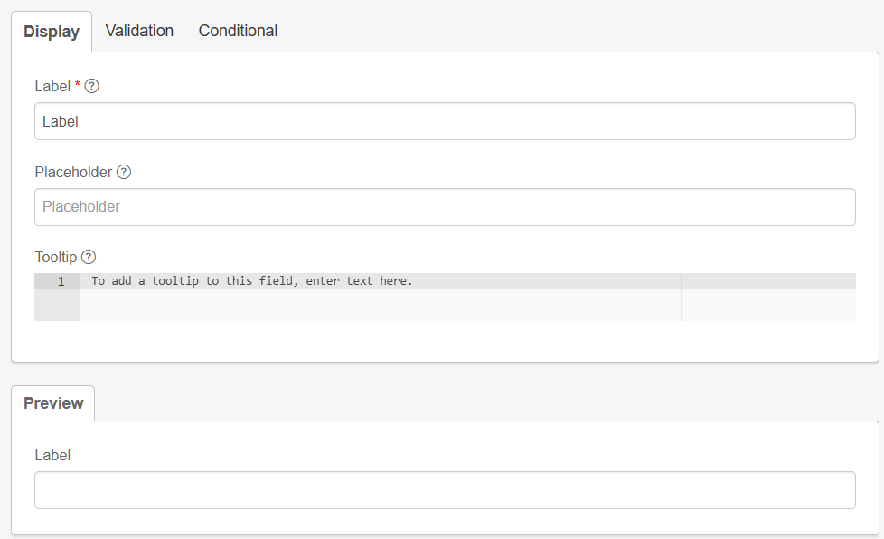 Display tab preview