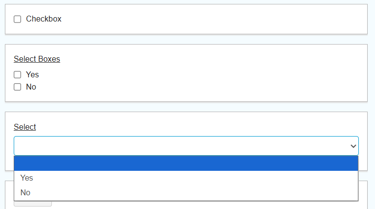 Check Box in a form