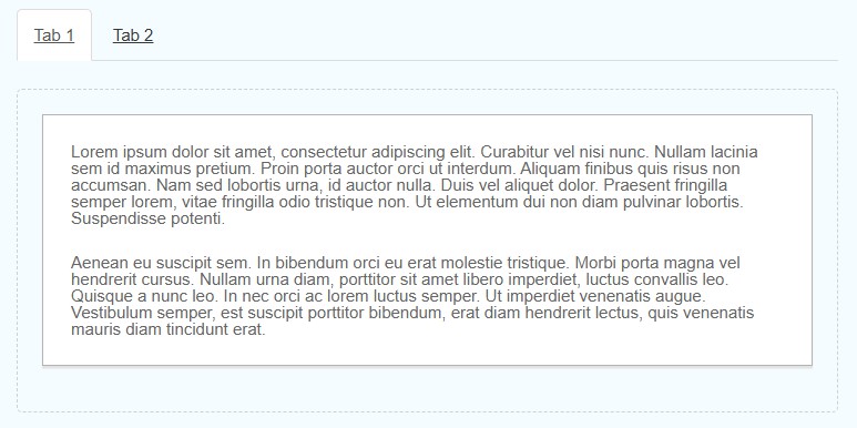 Tabs layout in a form