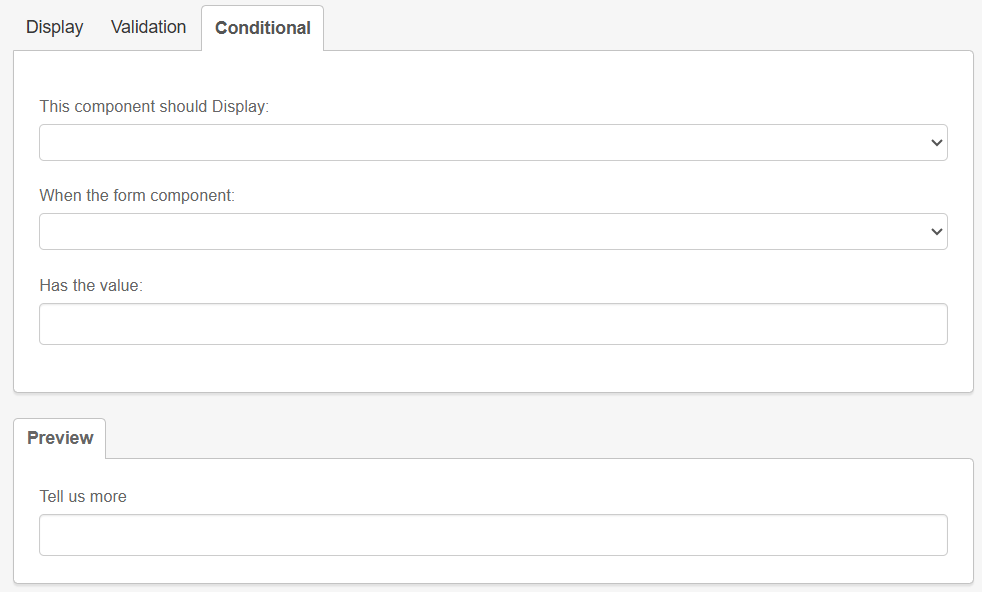 Conditional tab example