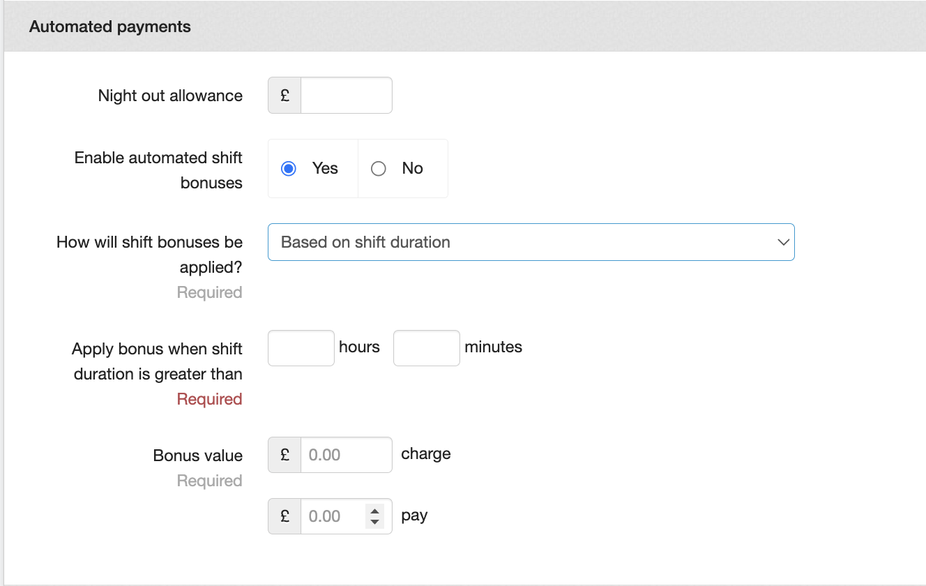 automatically adding shift bonuses 3