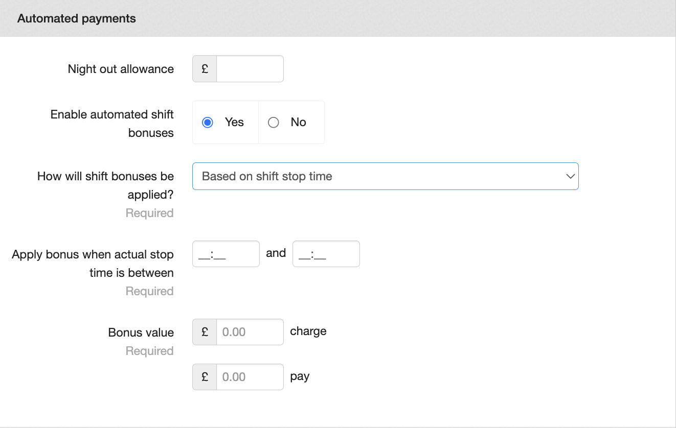 automatically adding shift bonuses 5