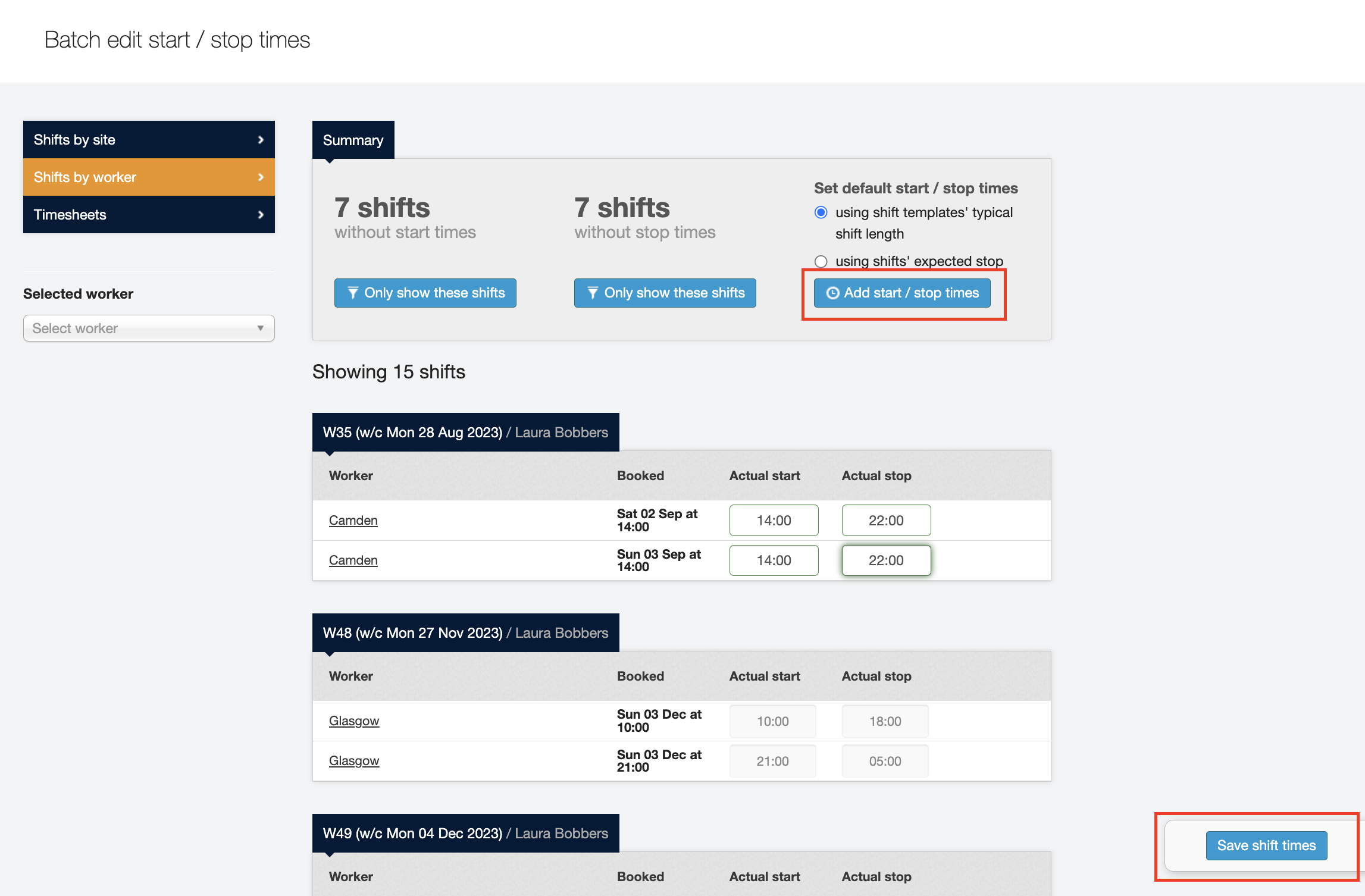 batch editing shifts 6