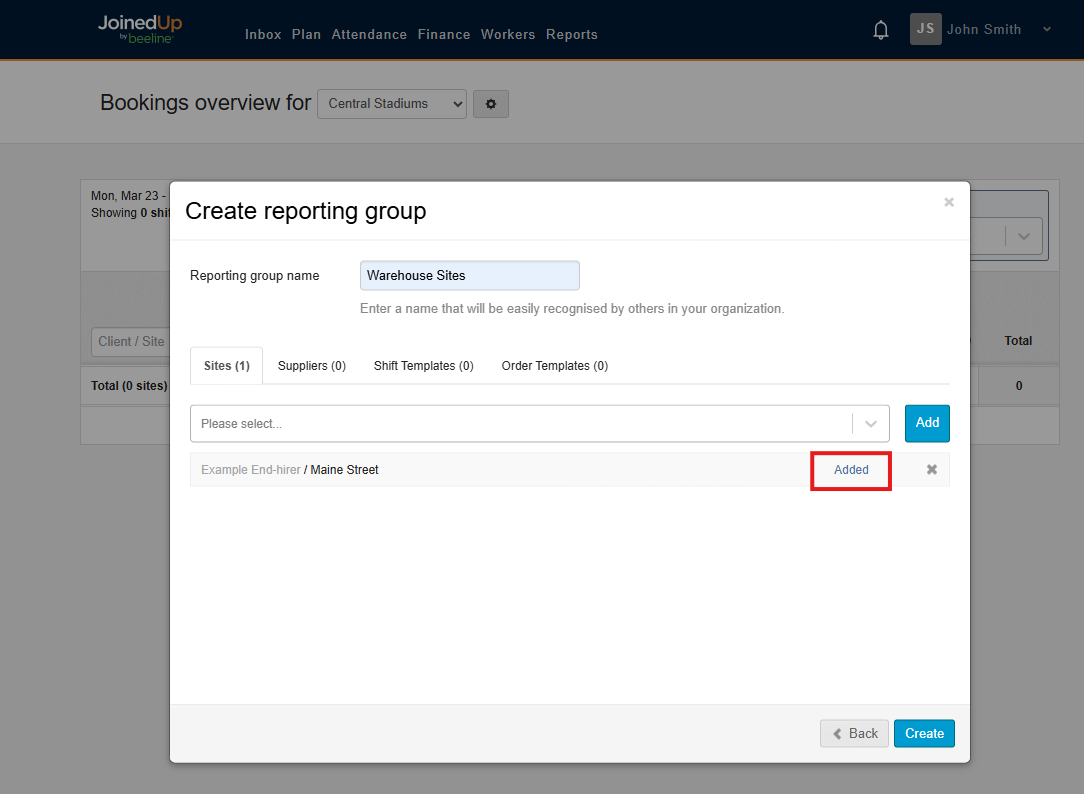 Item showing as Added in the list