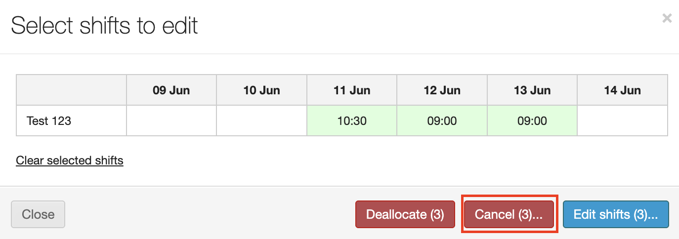 cancel multiple shifts 2
