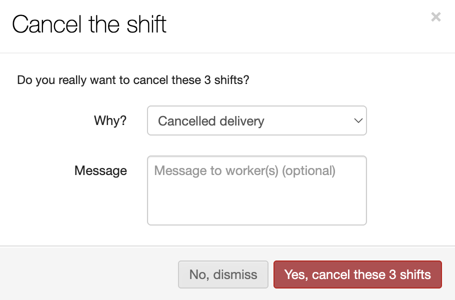 cancel multiple shifts 3