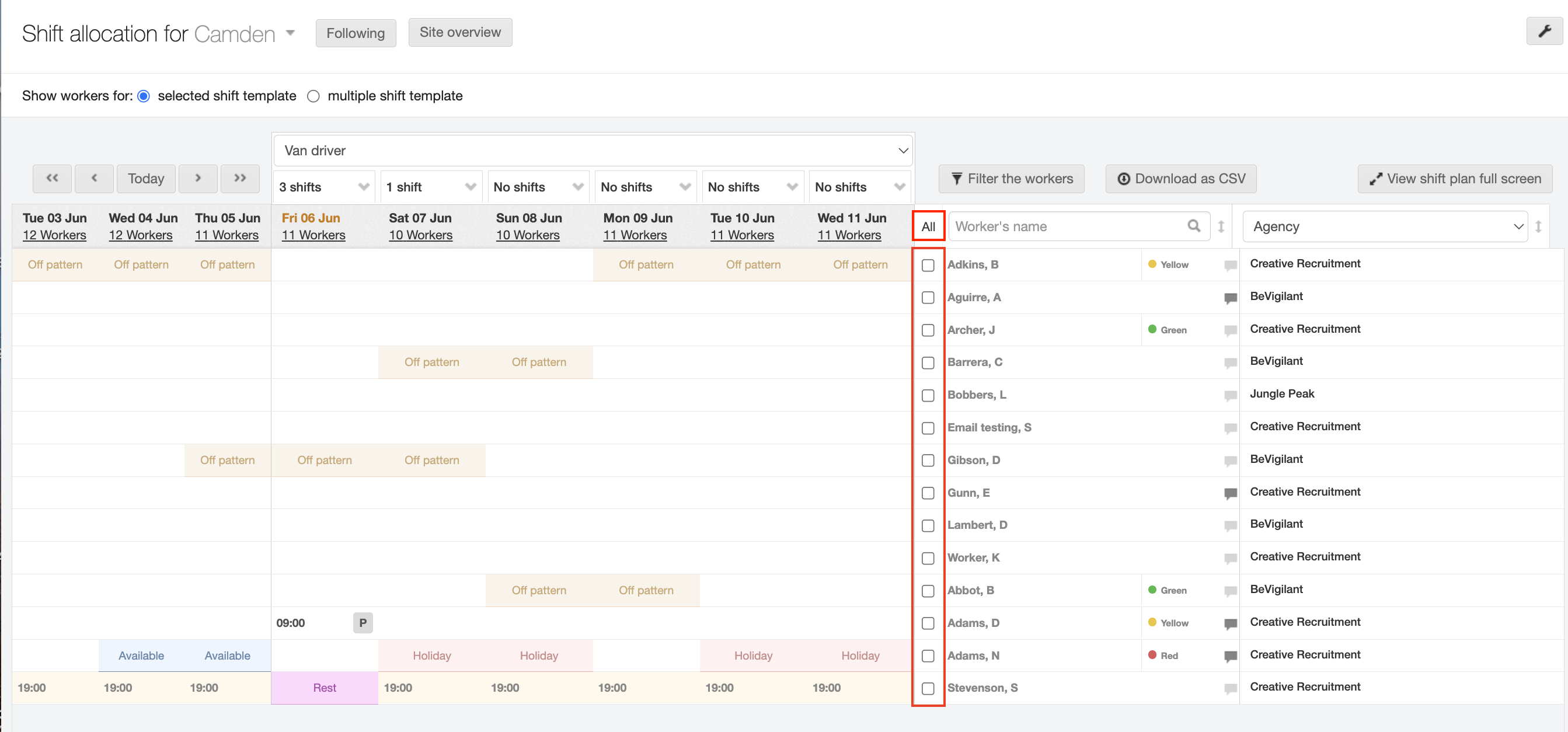 change multiple planned start times 1