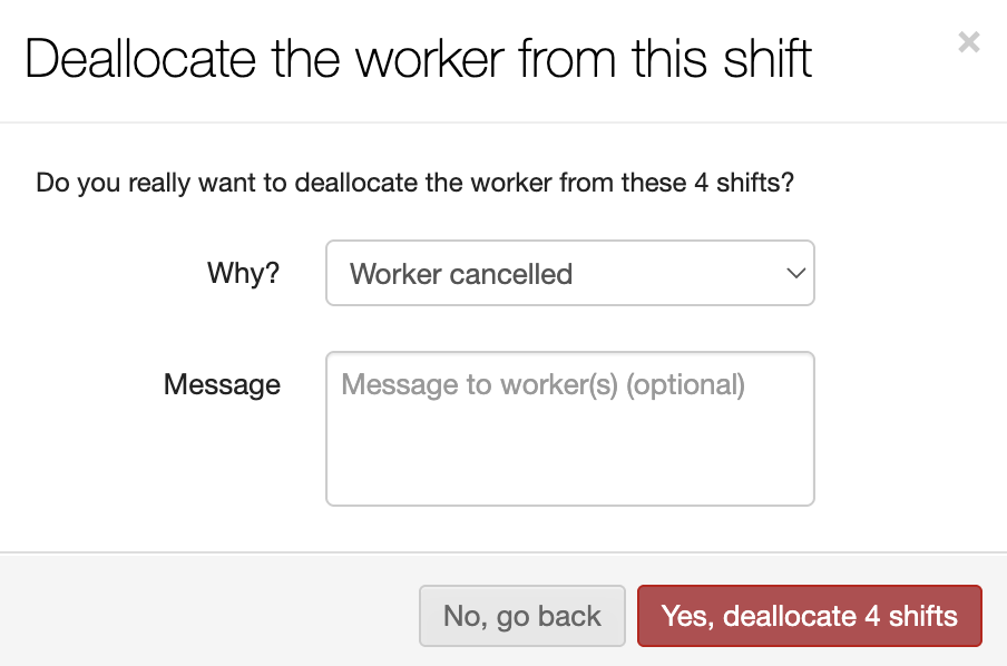 changing workers in a booking 5