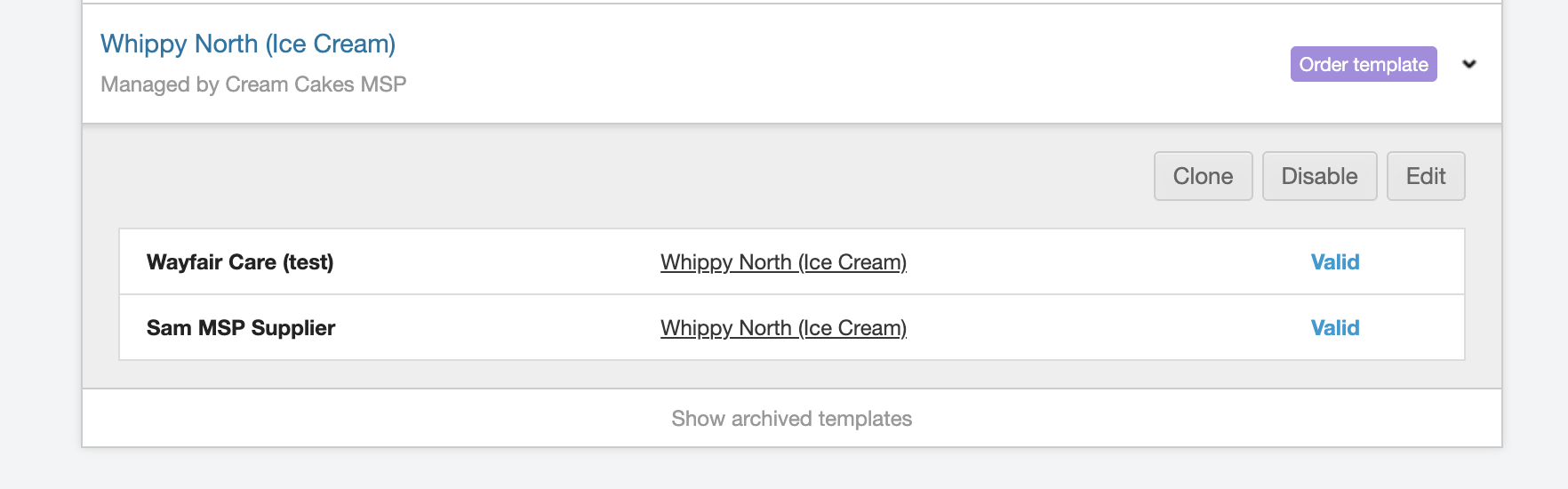 creating order templates 10