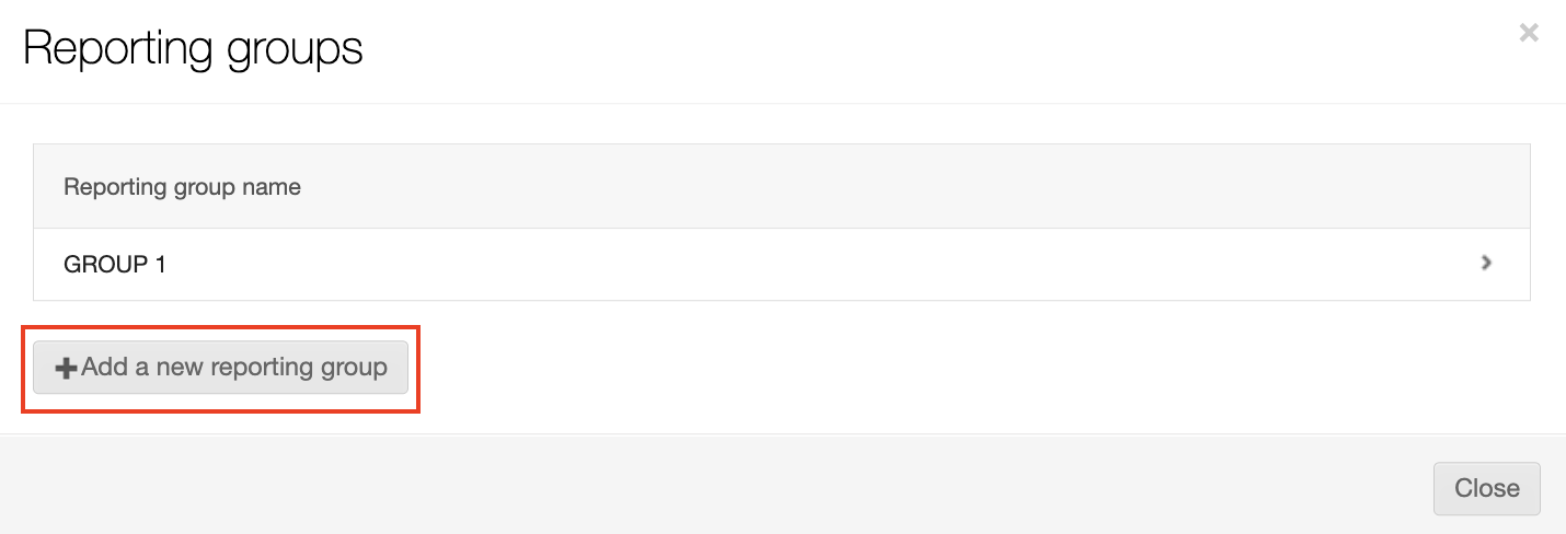 creating reporting groups 2 agency