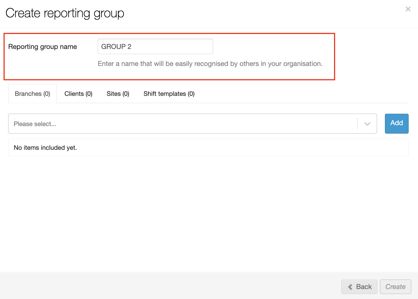 creating reporting groups 3 agency