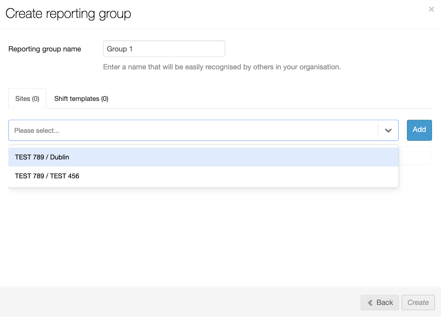 creating reporting groups 5