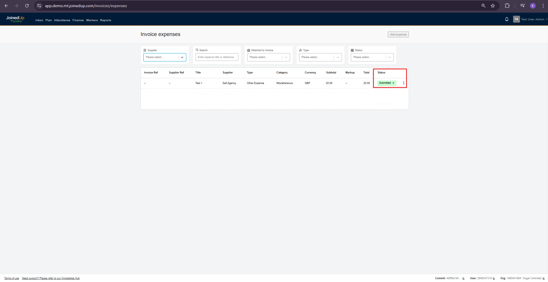 eh invoice expense 3