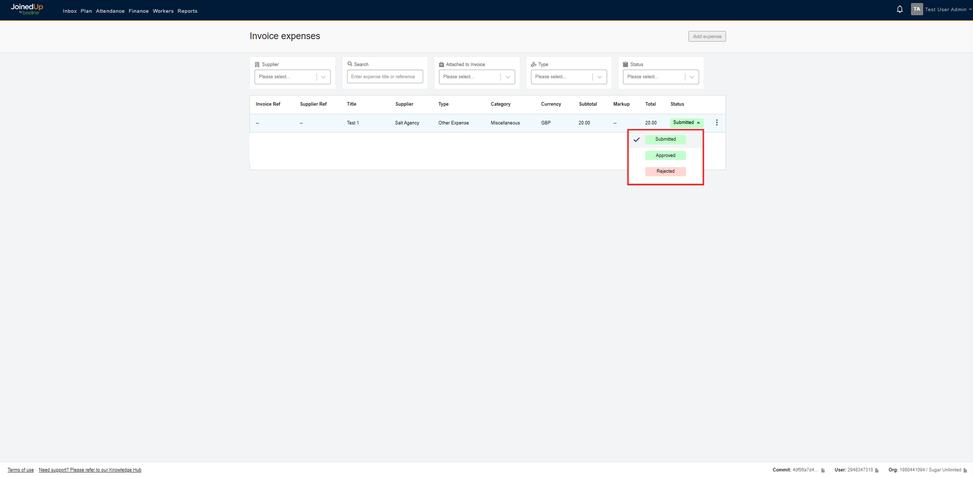 eh invoice expense 4