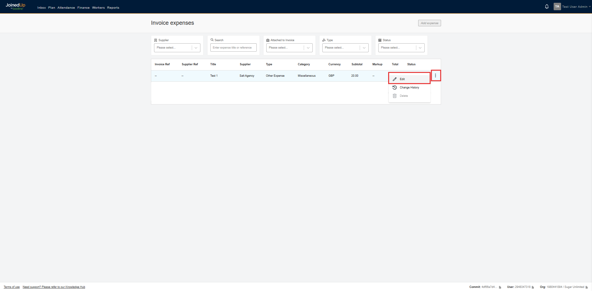 eh invoice expense 5