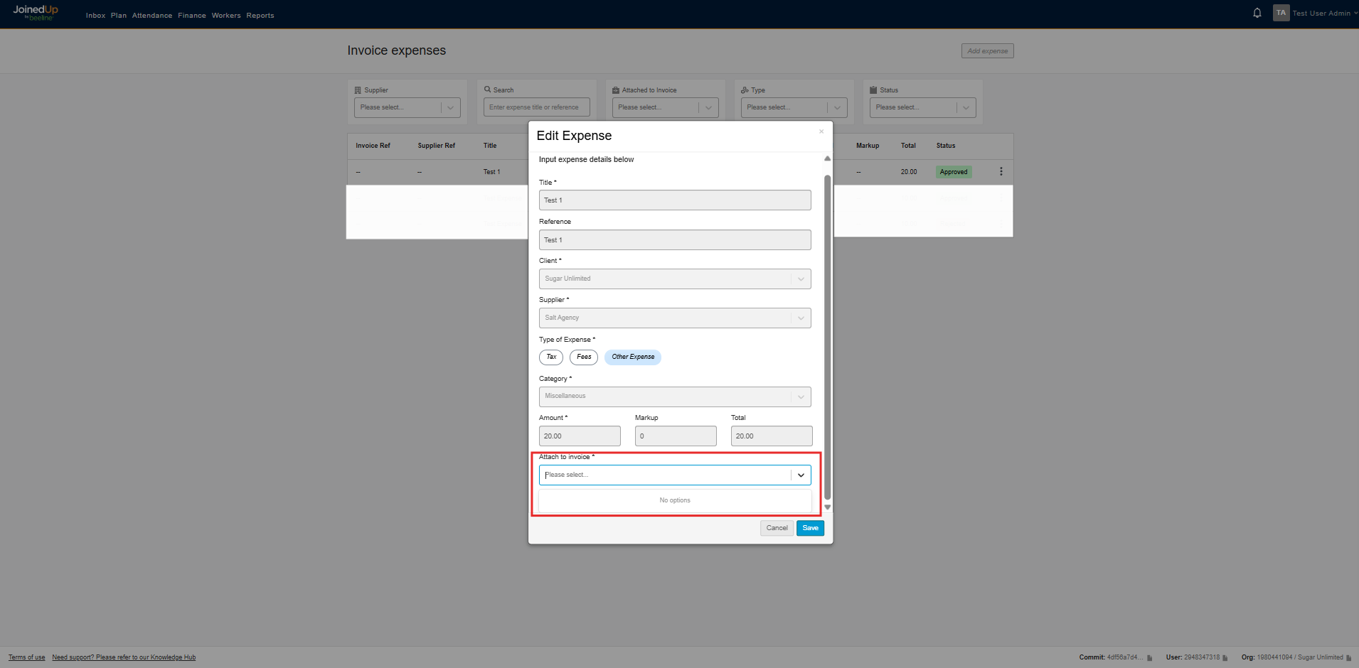 eh invoice expense 6