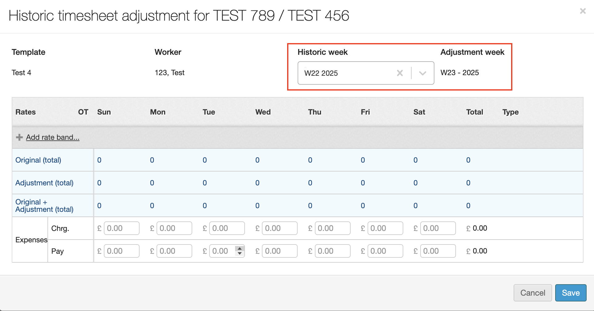 making historic adjustments to timesheets 2