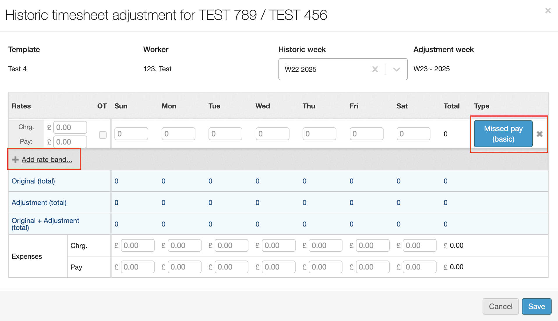 making historic adjustments to timesheets 3
