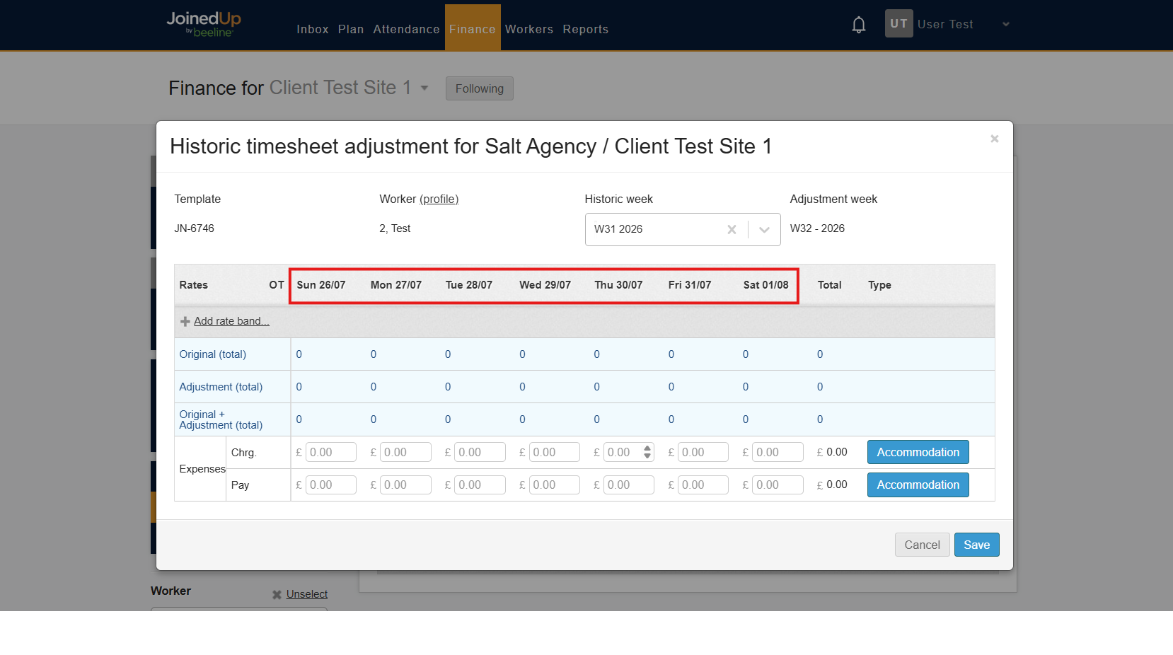 making historic adjustments to timesheets 6