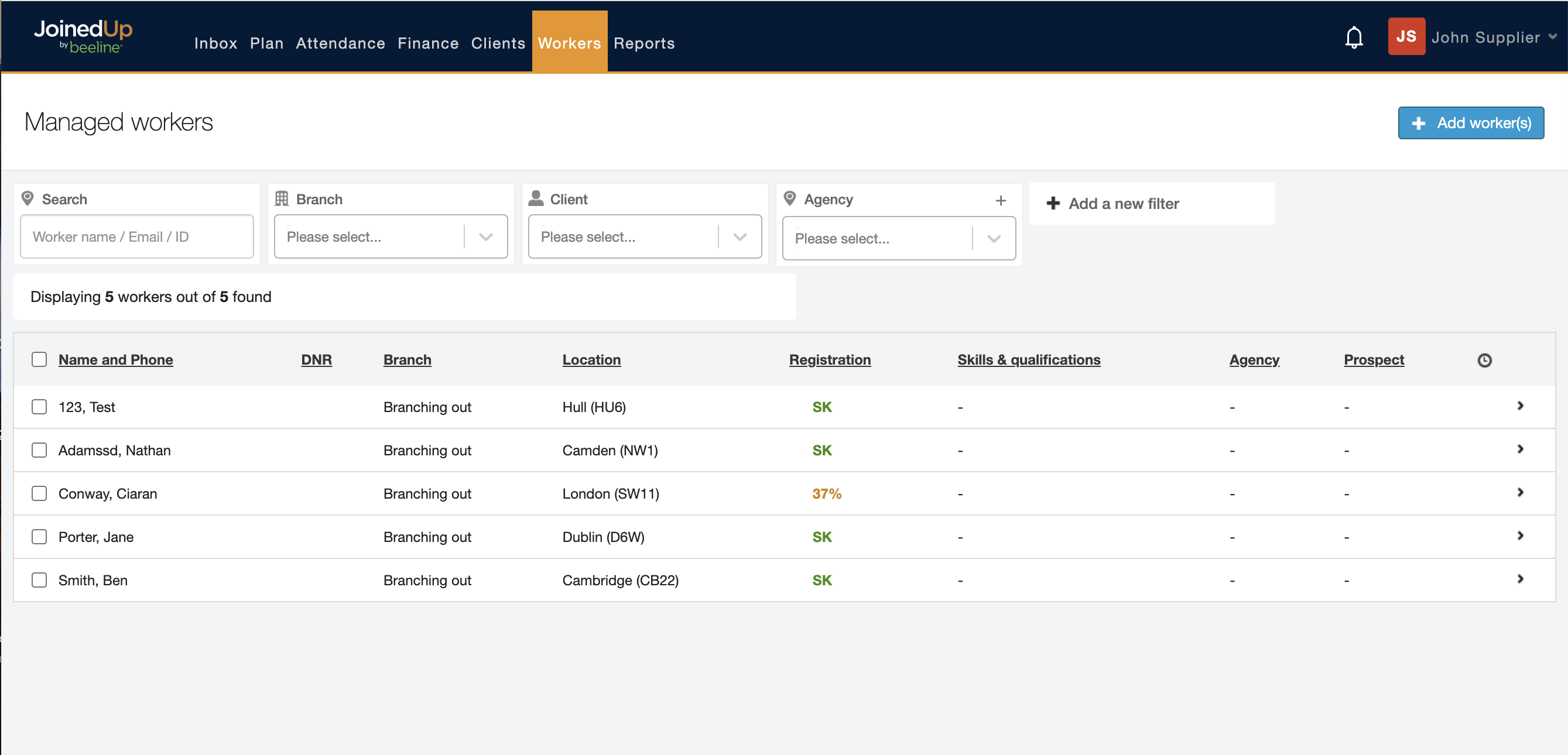 managed worker screen overview 1
