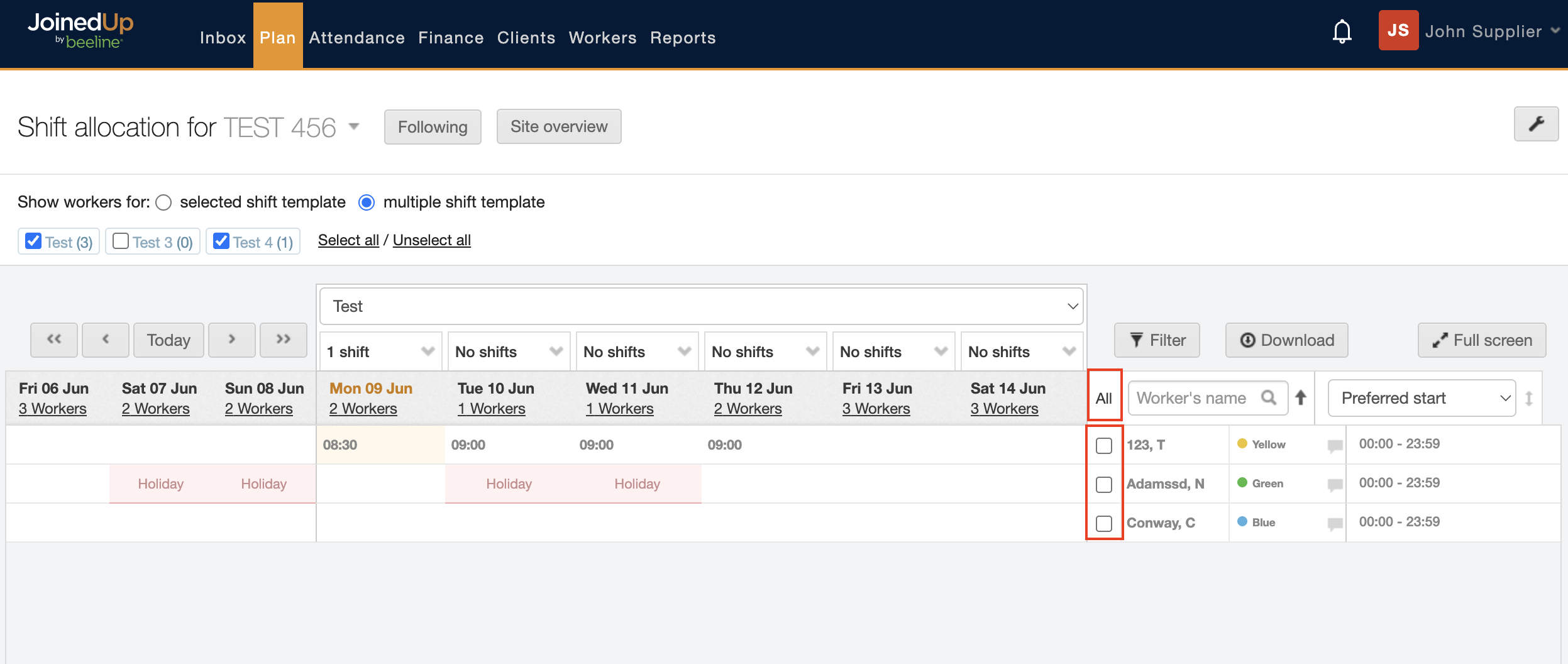 publish all your shifts 0.5