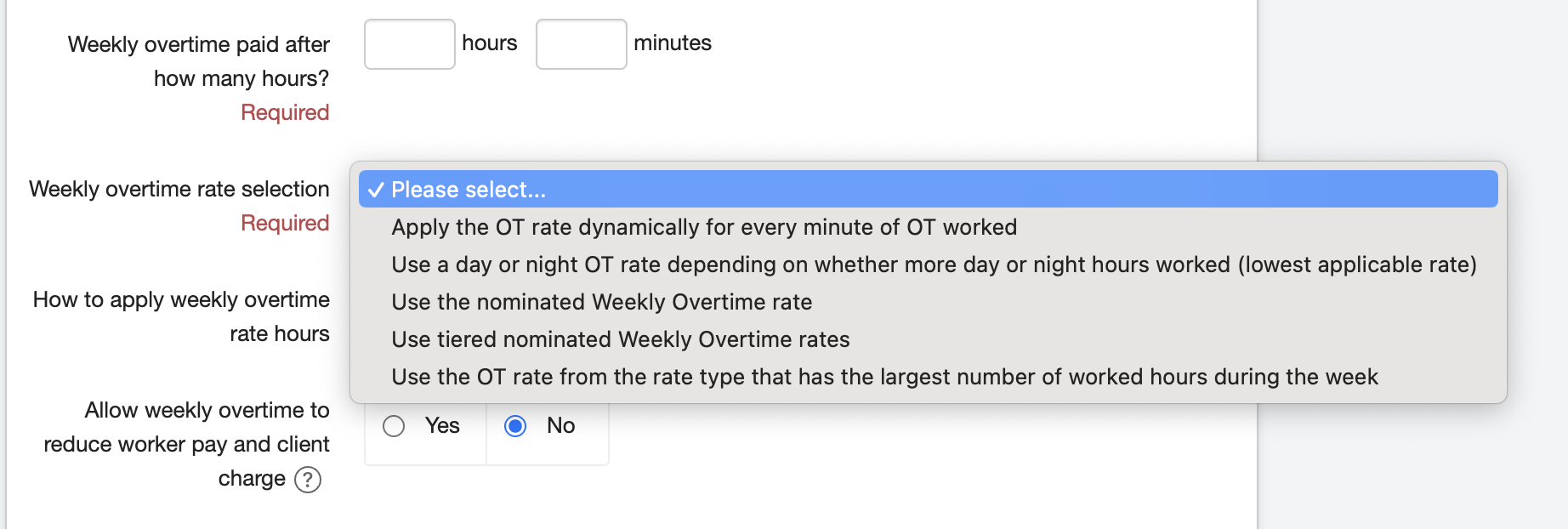 setting up rate rules in template 2