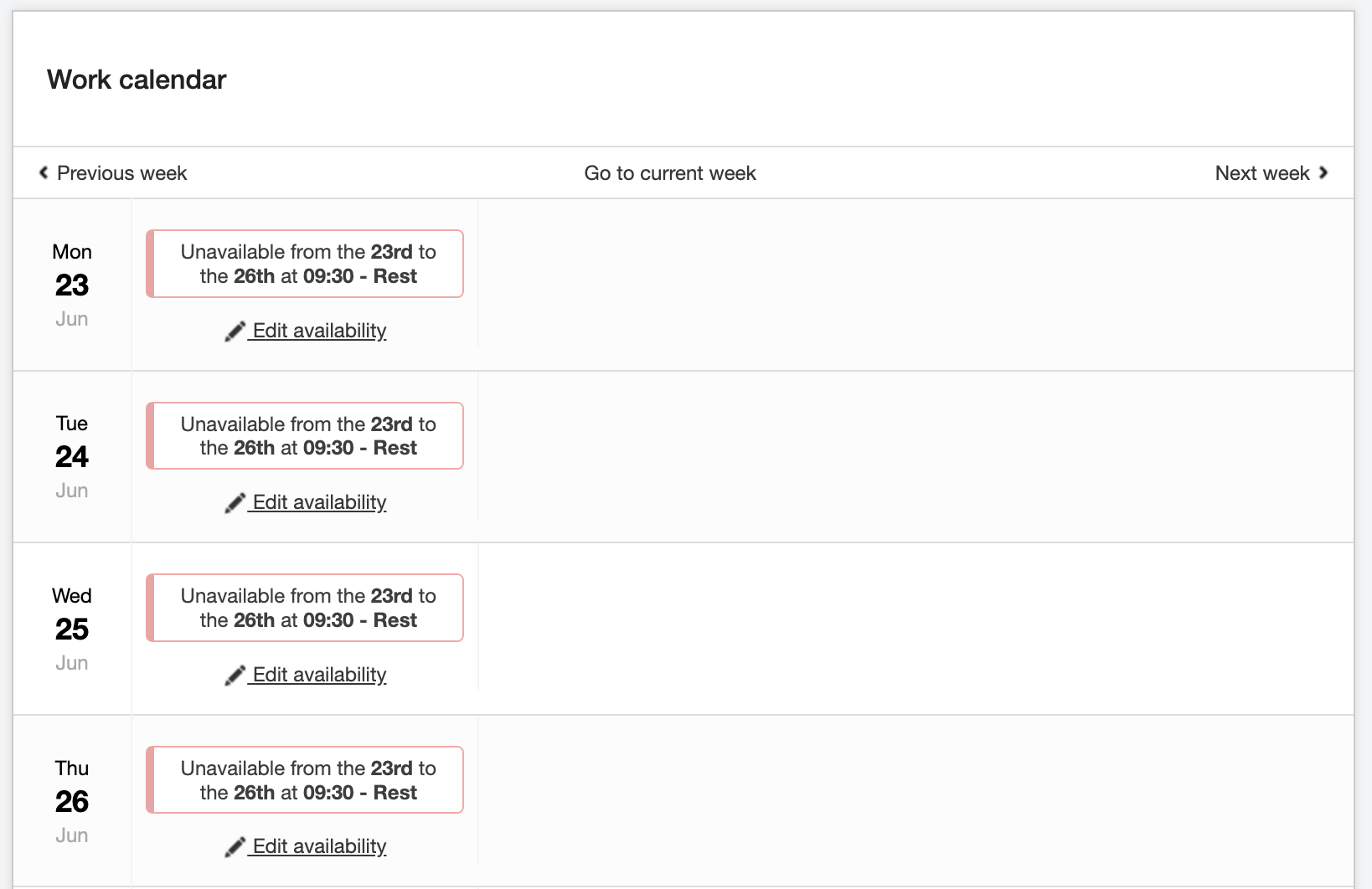 setting up your availability 6