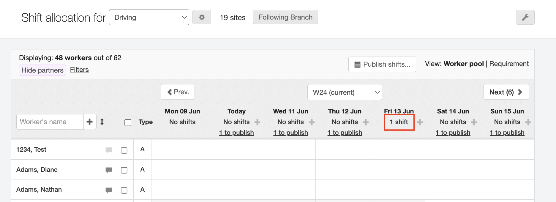 sharing shifts with a partner agency 3