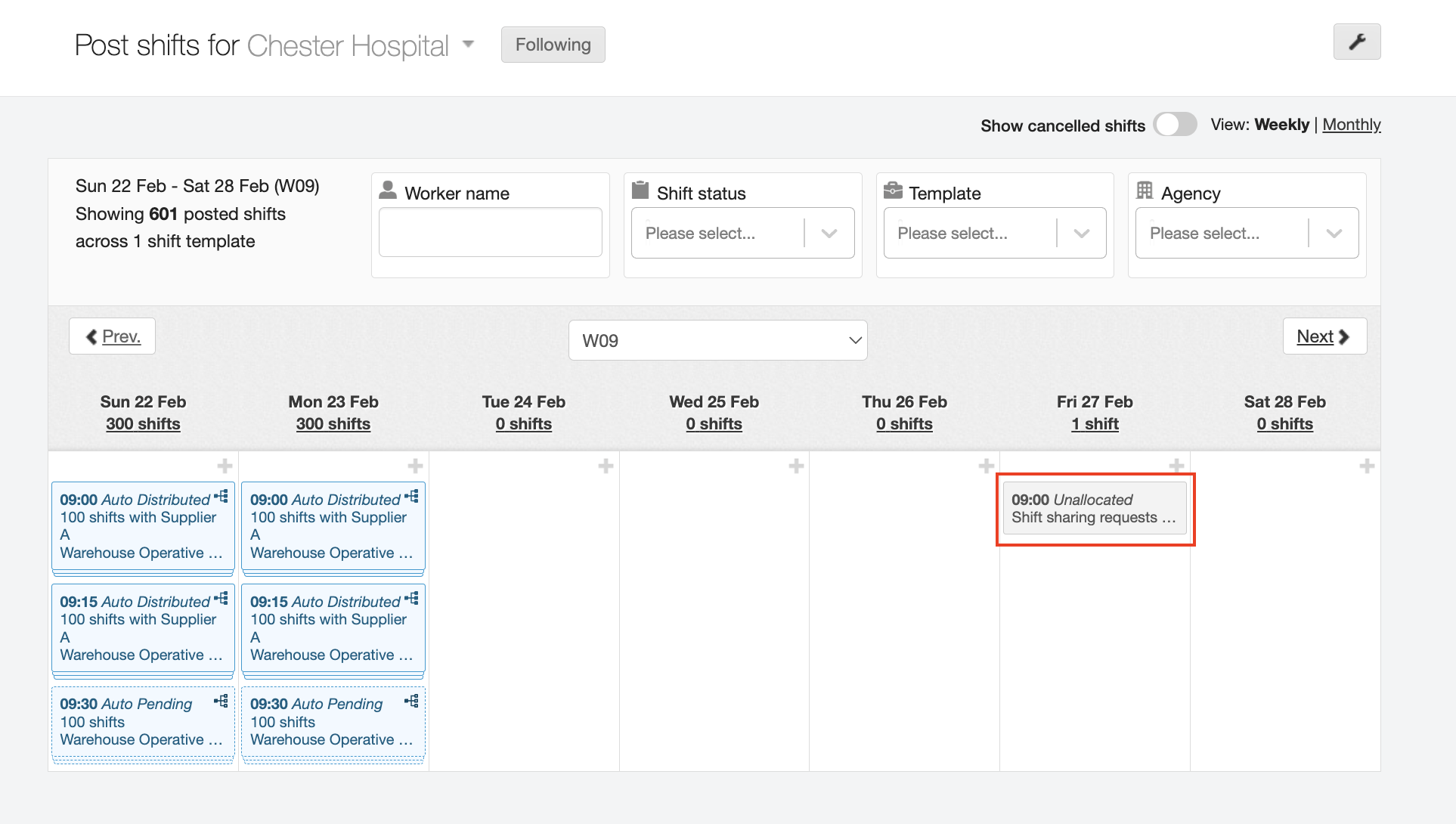 shift sharing requests approvals 14
