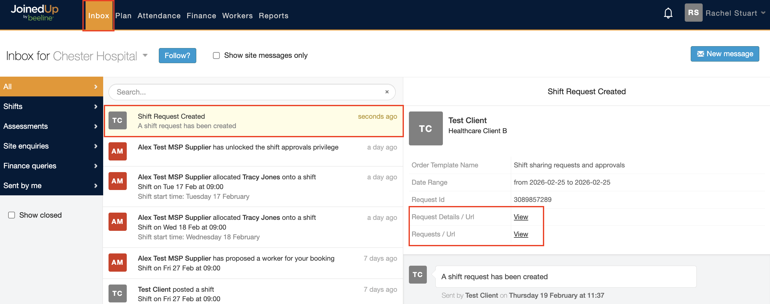 shift sharing requests approvals operations manager 1
