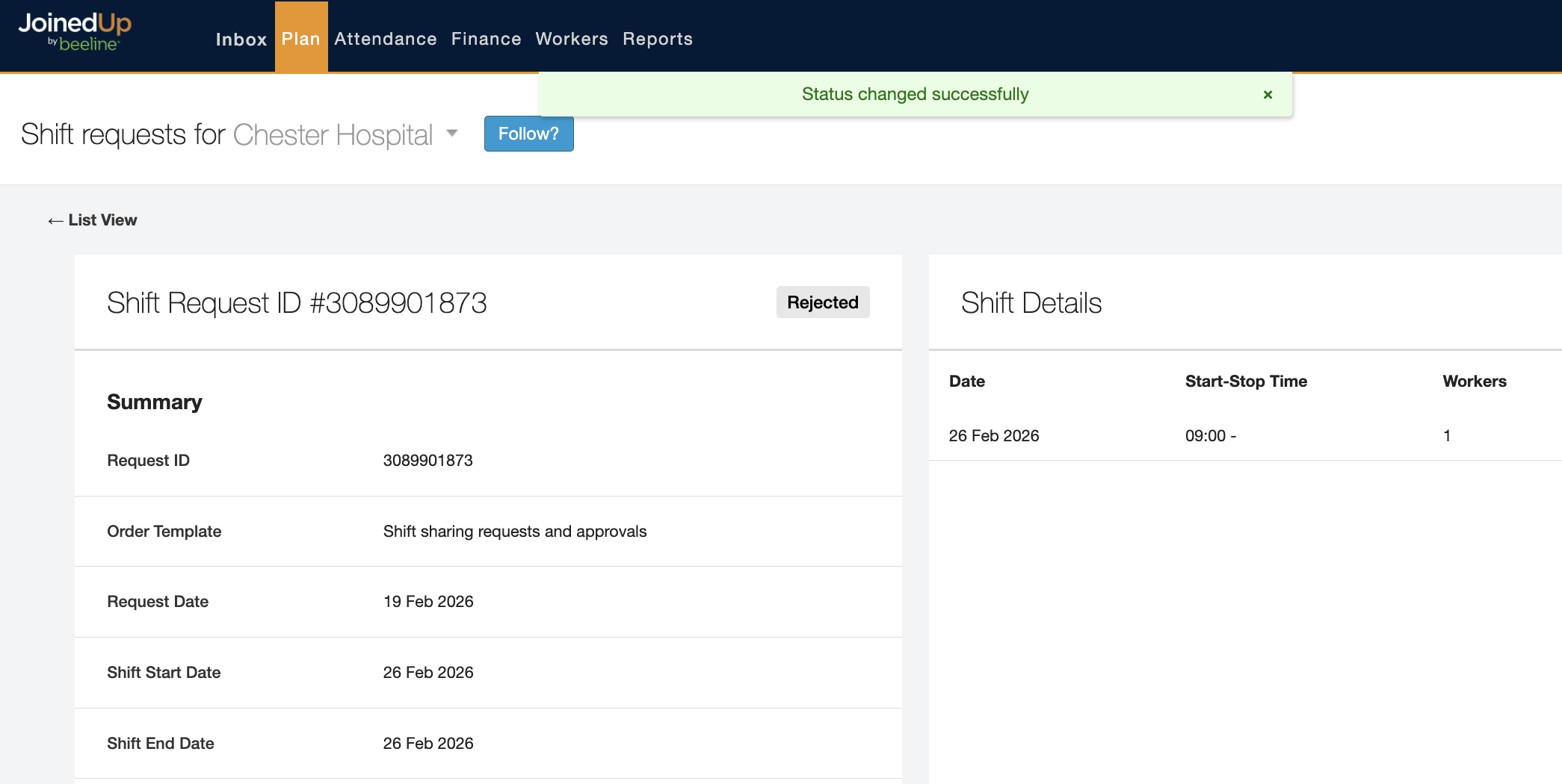 shift sharing requests approvals operations manager 5