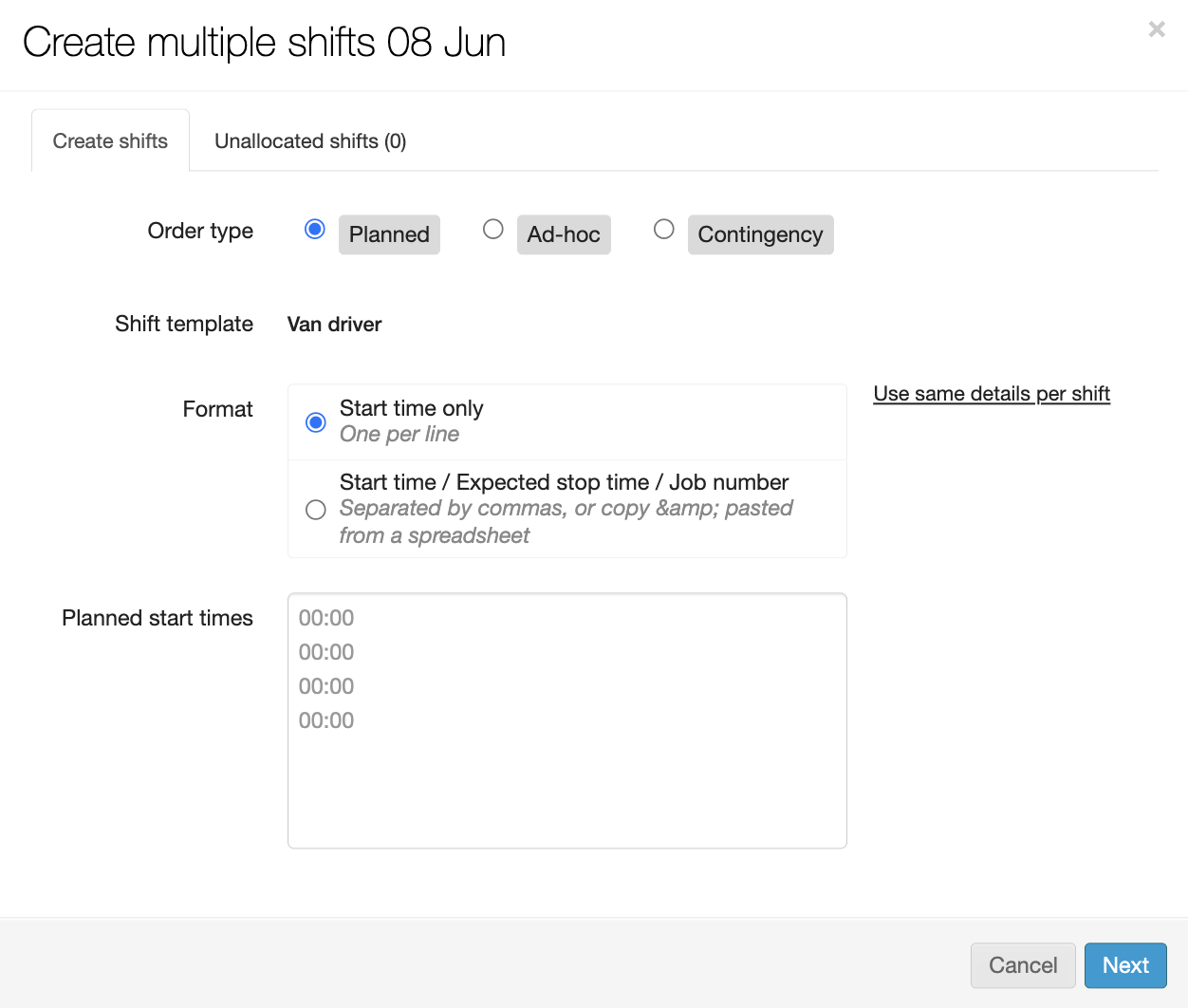 shifthopper menu shift allocation planning 4