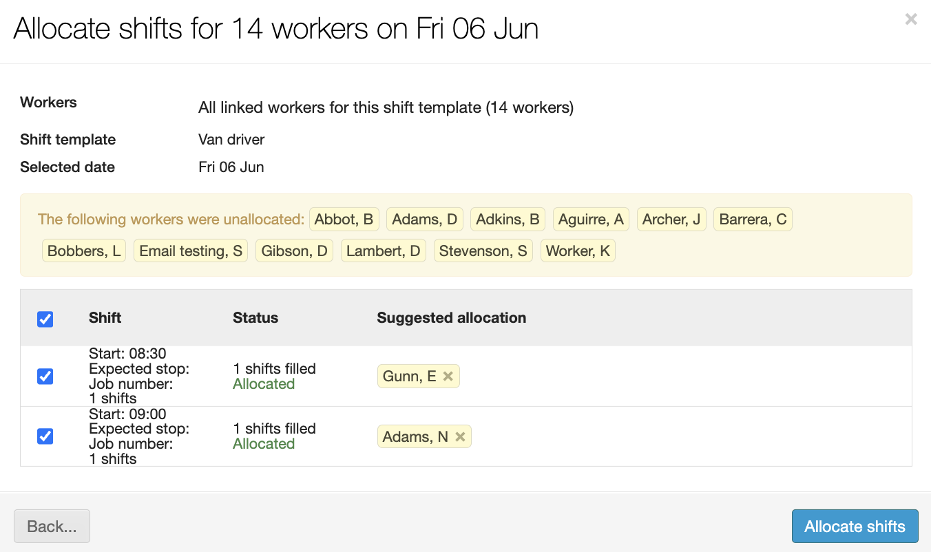 shifthopper menu shift allocation planning 8