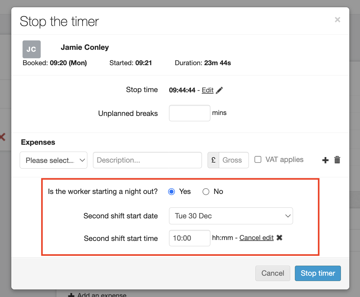 stopping shifts night out 5