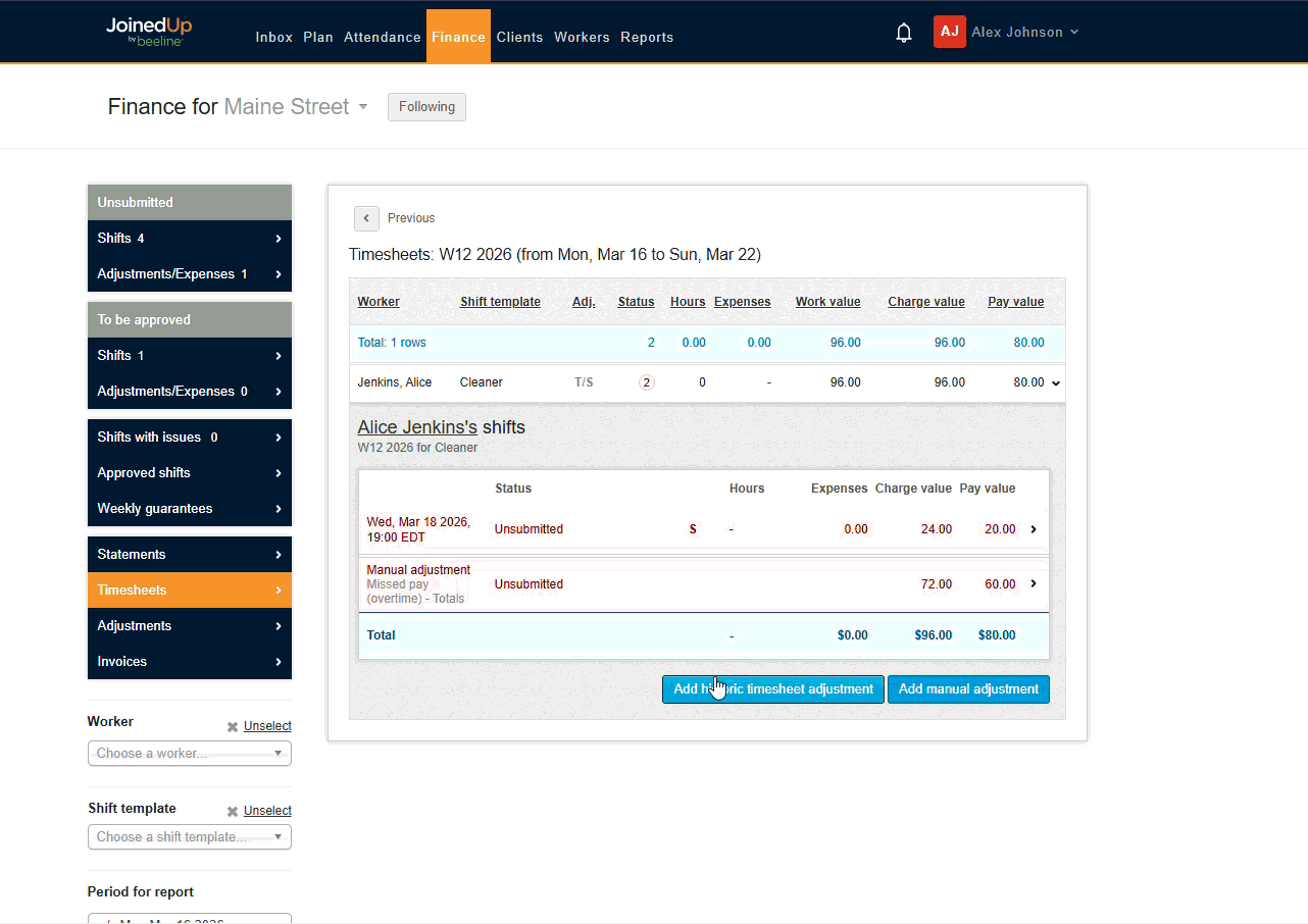 supplier adjustment and expenses 12