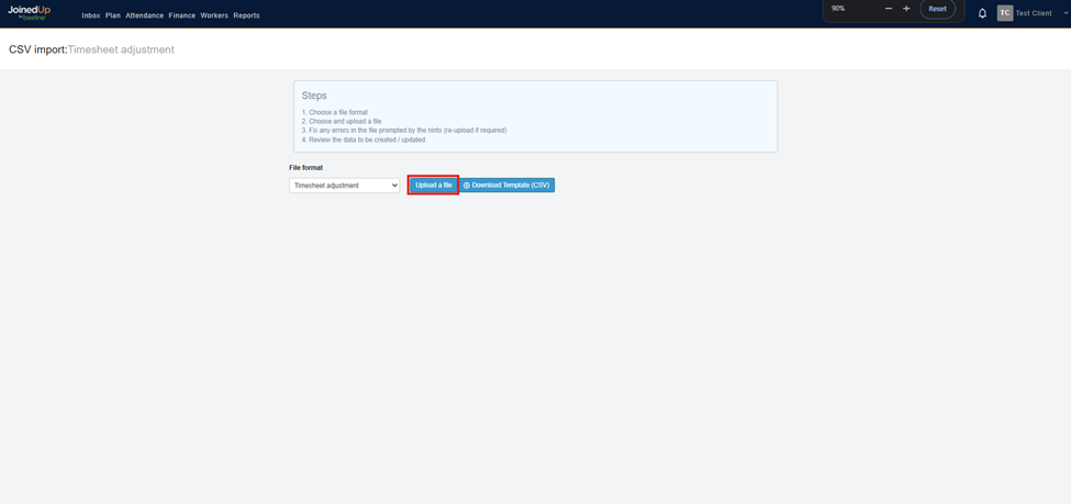 timesheet adjustment importer 3