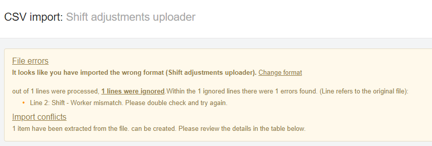 uploading shift adjustments 17