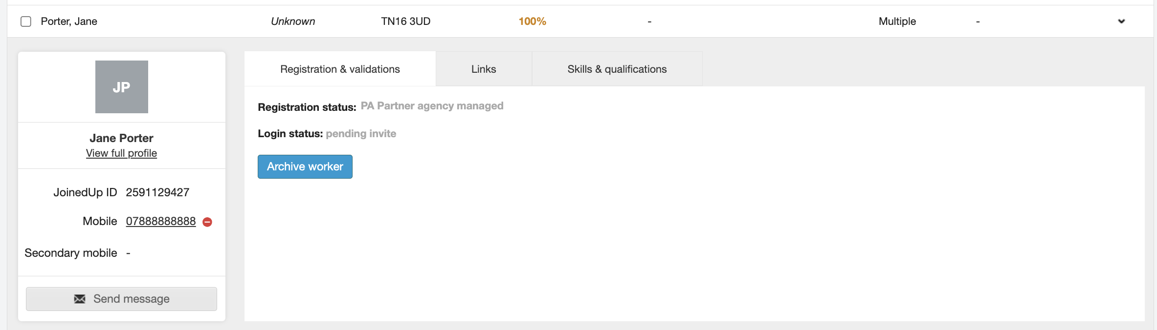 viewing or managing my partner agency workers profiles 2